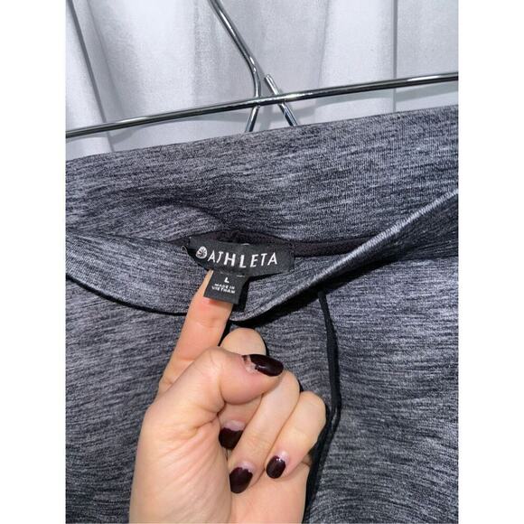 Athleta Gray Heathered Athleisure Skort | Sz L - Picture 5 of 6